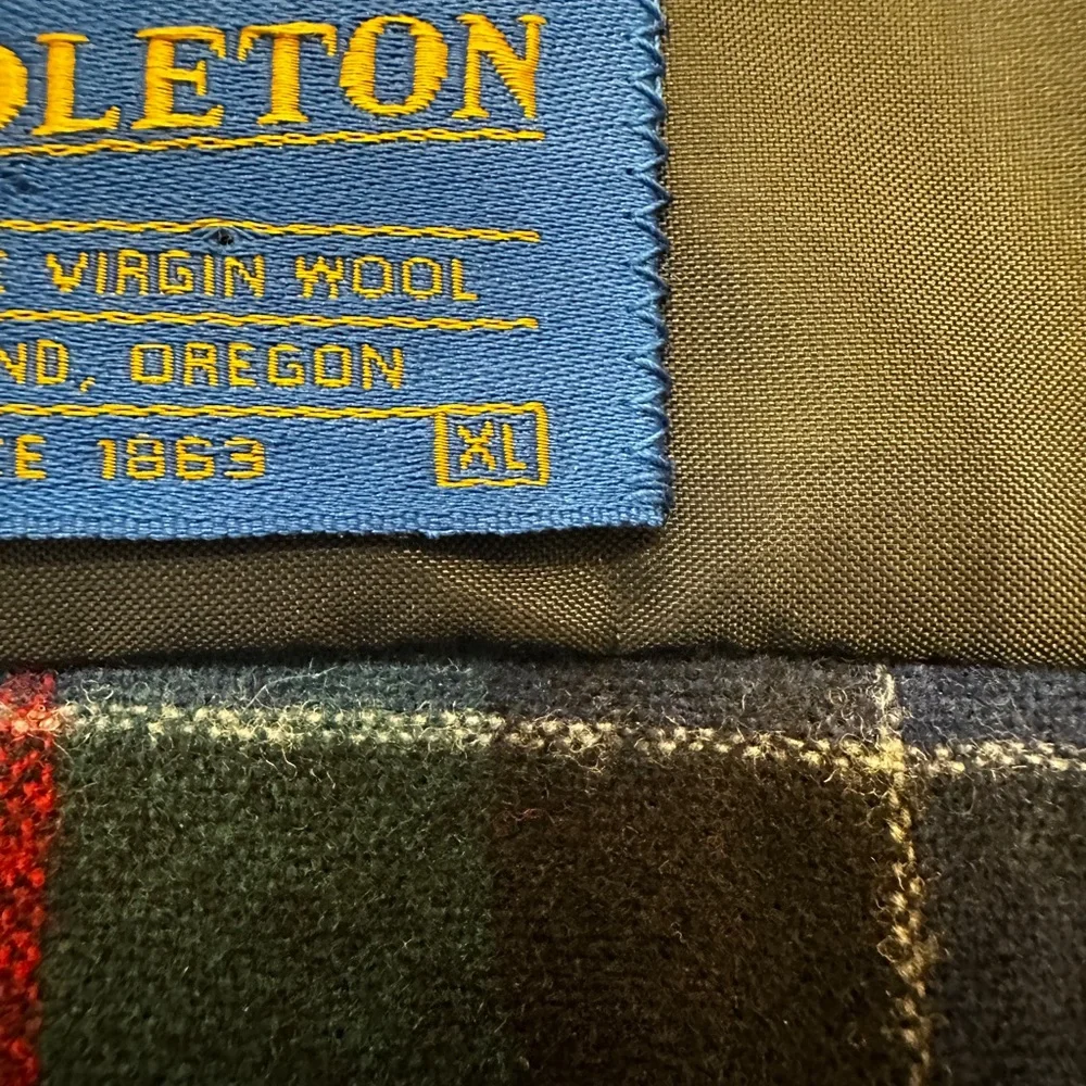 Vintage Pendleton Plaid Flannel Shirt wool size XL made in USA - Picture 5 of 9